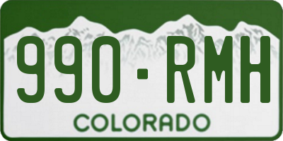 CO license plate 990RMH
