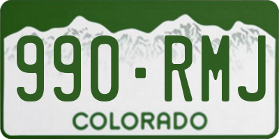 CO license plate 990RMJ