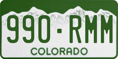 CO license plate 990RMM