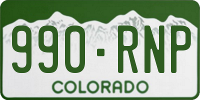 CO license plate 990RNP