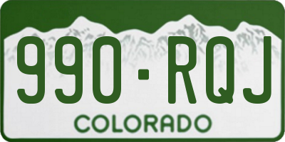 CO license plate 990RQJ