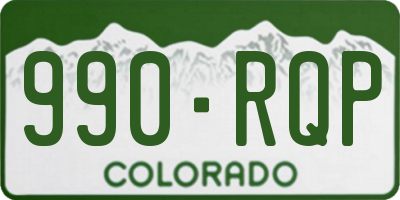 CO license plate 990RQP