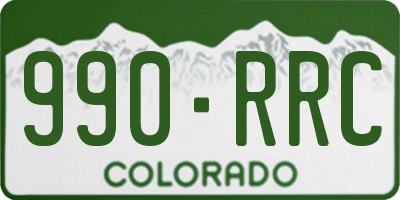 CO license plate 990RRC
