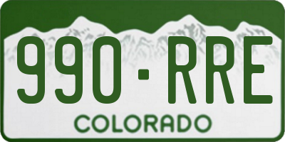 CO license plate 990RRE