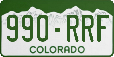 CO license plate 990RRF