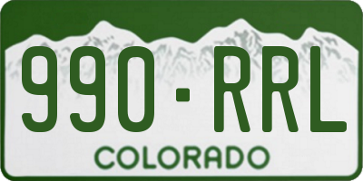 CO license plate 990RRL
