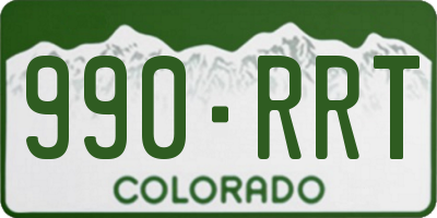 CO license plate 990RRT