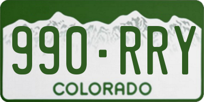 CO license plate 990RRY