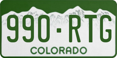 CO license plate 990RTG