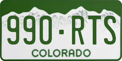 CO license plate 990RTS