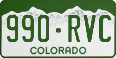 CO license plate 990RVC