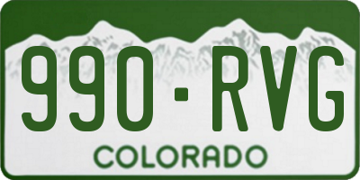 CO license plate 990RVG