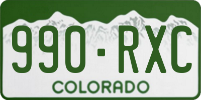 CO license plate 990RXC