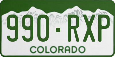 CO license plate 990RXP