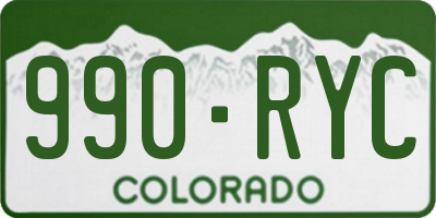 CO license plate 990RYC