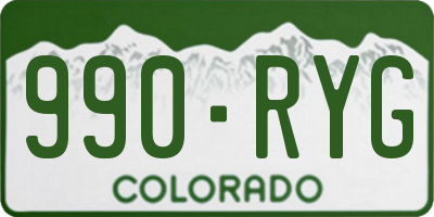 CO license plate 990RYG