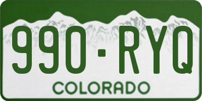 CO license plate 990RYQ
