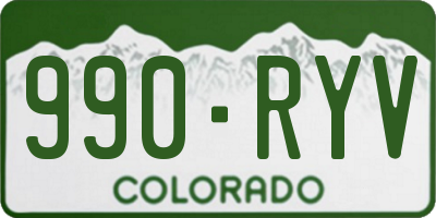 CO license plate 990RYV