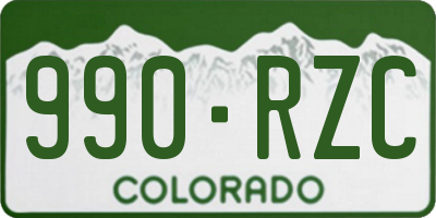 CO license plate 990RZC