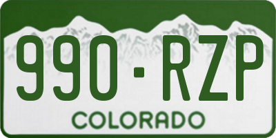 CO license plate 990RZP
