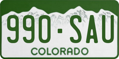 CO license plate 990SAU