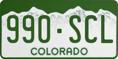 CO license plate 990SCL