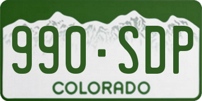 CO license plate 990SDP