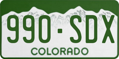 CO license plate 990SDX