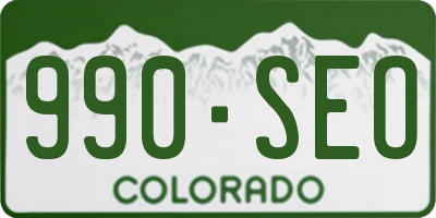 CO license plate 990SEO
