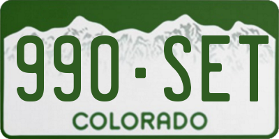 CO license plate 990SET