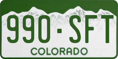 CO license plate 990SFT