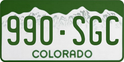 CO license plate 990SGC