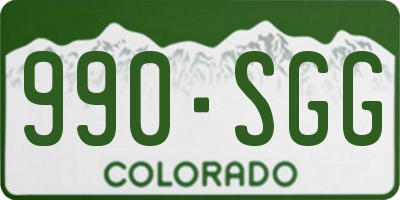 CO license plate 990SGG