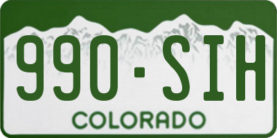 CO license plate 990SIH