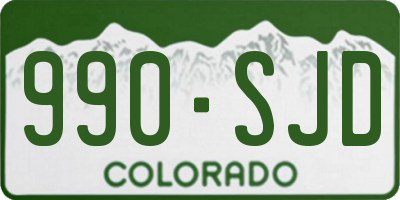 CO license plate 990SJD