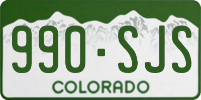 CO license plate 990SJS