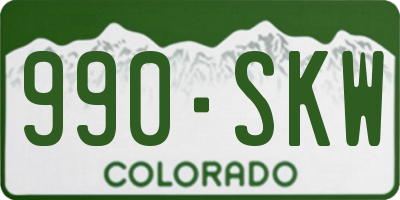 CO license plate 990SKW