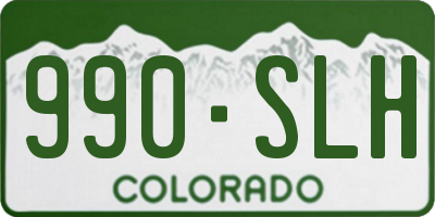 CO license plate 990SLH