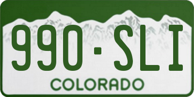CO license plate 990SLI
