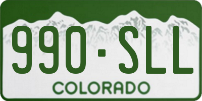 CO license plate 990SLL