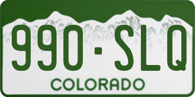 CO license plate 990SLQ