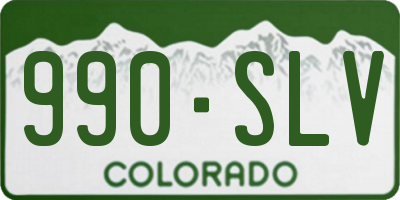 CO license plate 990SLV