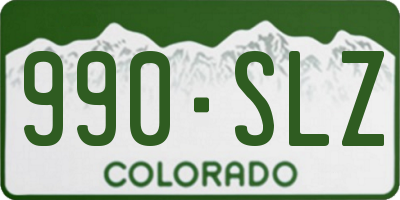 CO license plate 990SLZ
