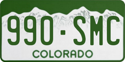 CO license plate 990SMC