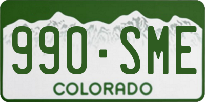 CO license plate 990SME