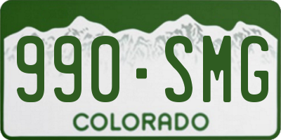 CO license plate 990SMG
