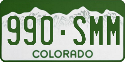 CO license plate 990SMM