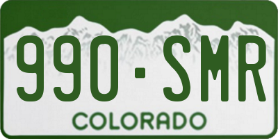 CO license plate 990SMR