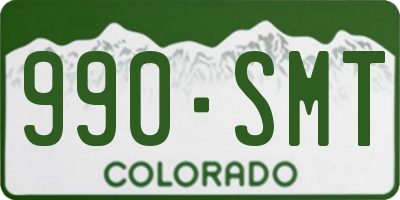 CO license plate 990SMT