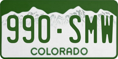 CO license plate 990SMW